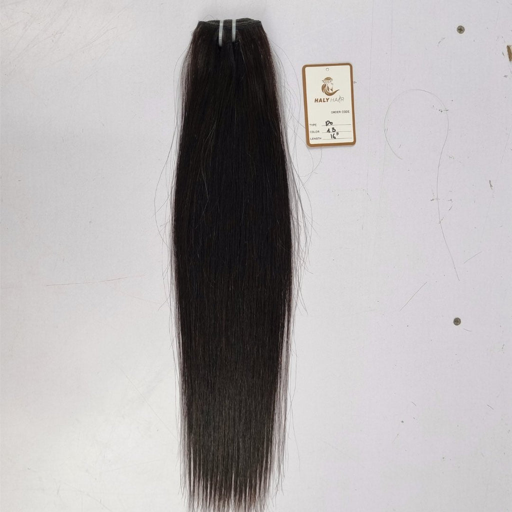 Virgin hair weft extensions black color - HALY HAIR