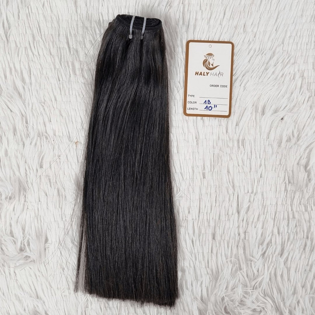 Virgin hair weft extensions black color - HALY HAIR