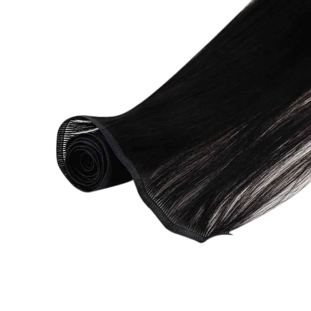 Virgin hair weft extensions black color - HALY HAIR