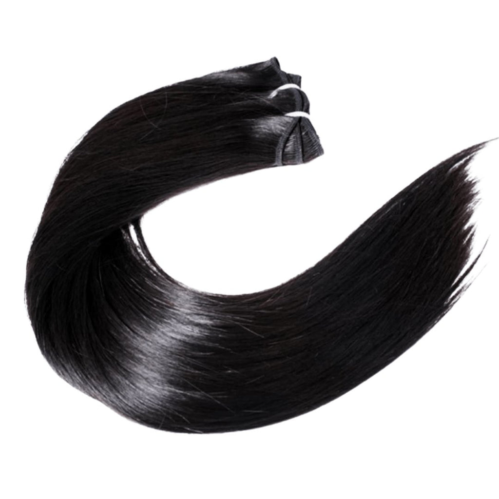 Virgin hair weft extensions black color - HALY HAIR