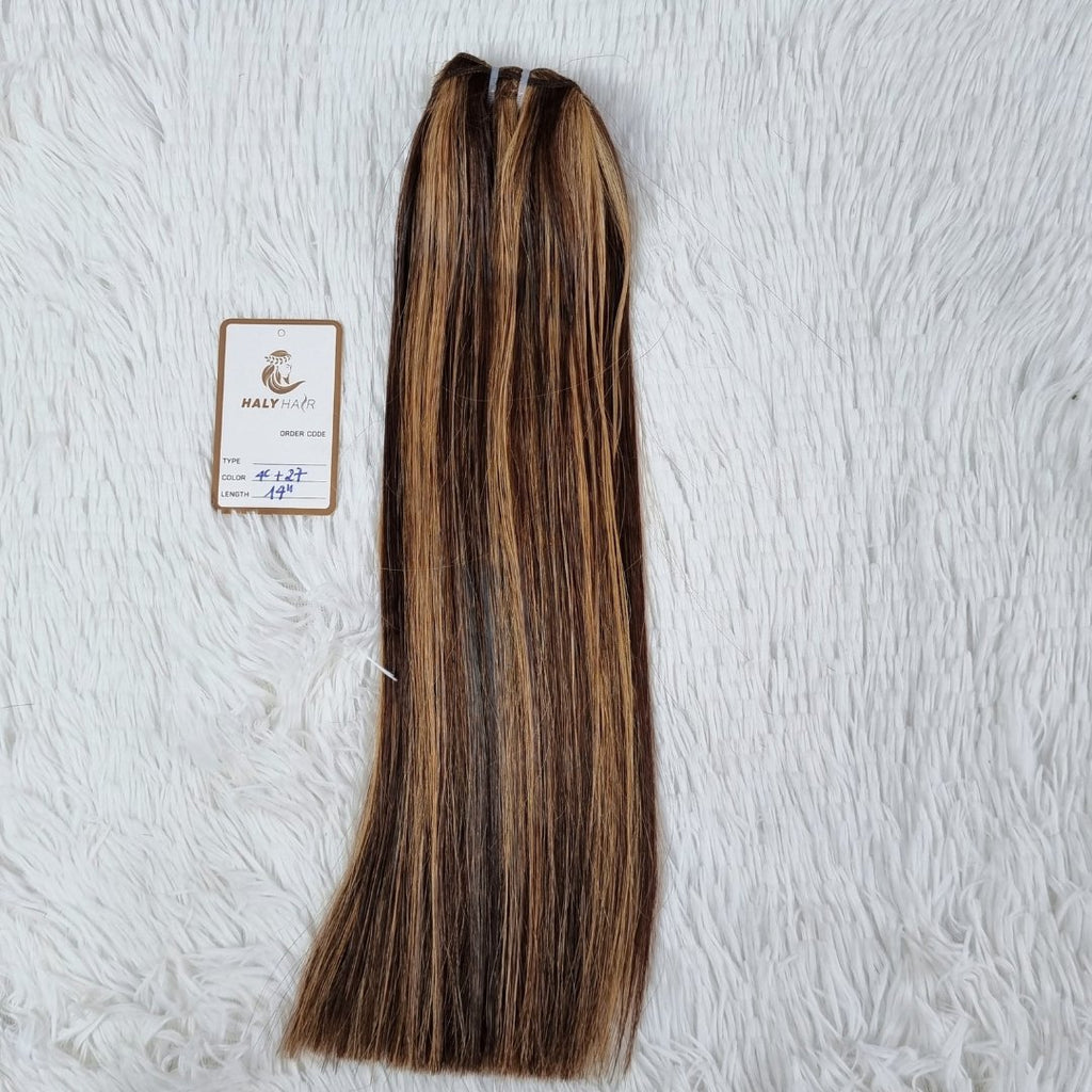 Virgin hair weft extensions piano color - HALY HAIR