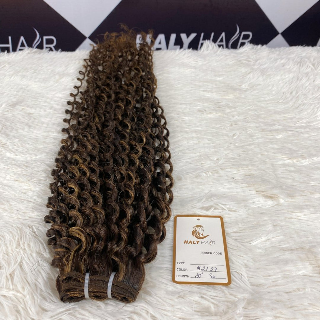 Virgin hair weft extensions piano color - HALY HAIR