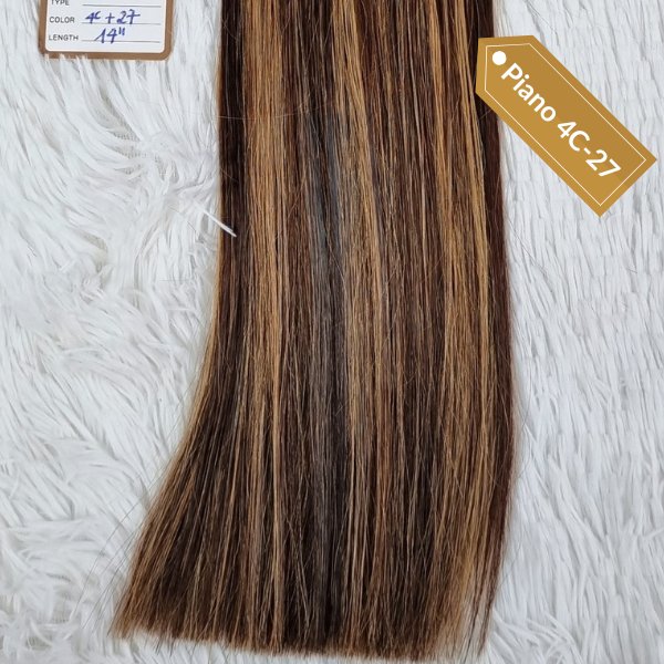 Virgin hair weft extensions piano color - HALY HAIR