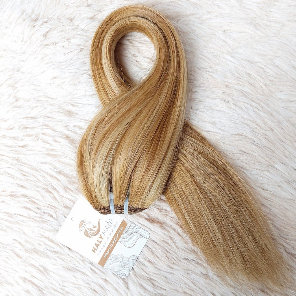 Virgin hair weft extensions piano color - HALY HAIR