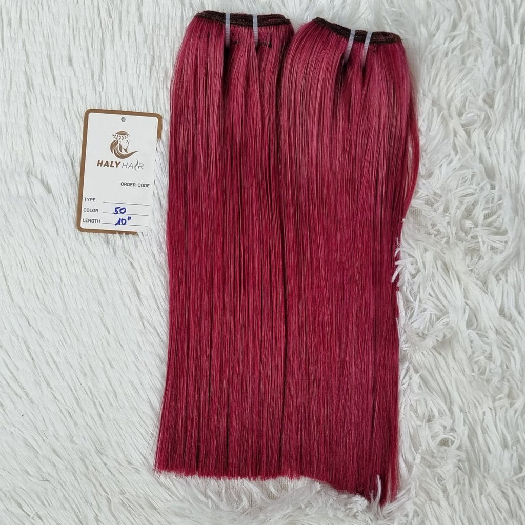 Virgin natural weft hair extensions brilliant color - HALY HAIR