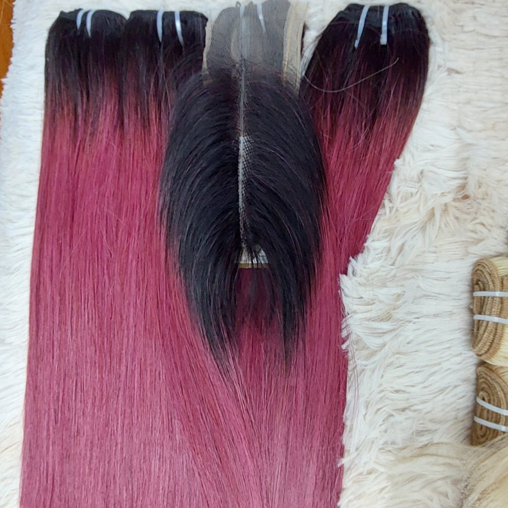 Virgin natural weft hair extensions brilliant color - HALY HAIR