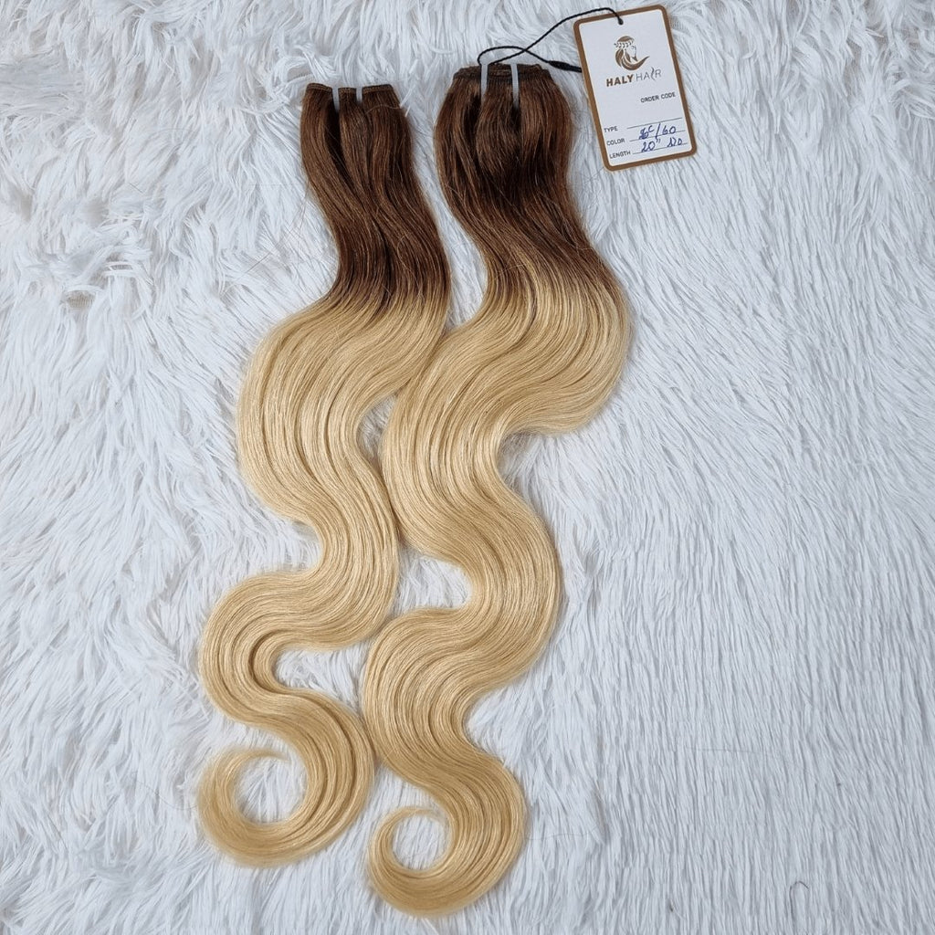 Virgin weave hair extensions ombre color - HALY HAIR