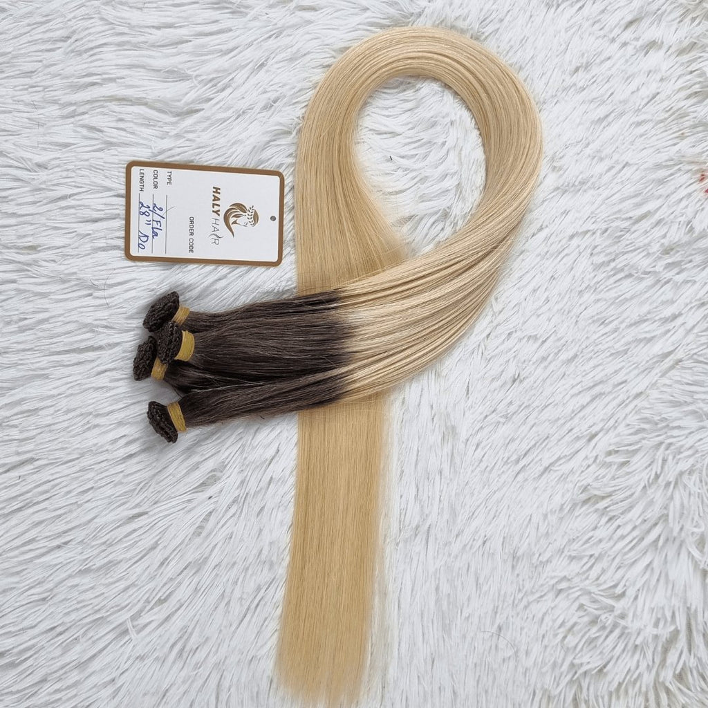 Virgin weave hair extensions ombre color - HALY HAIR