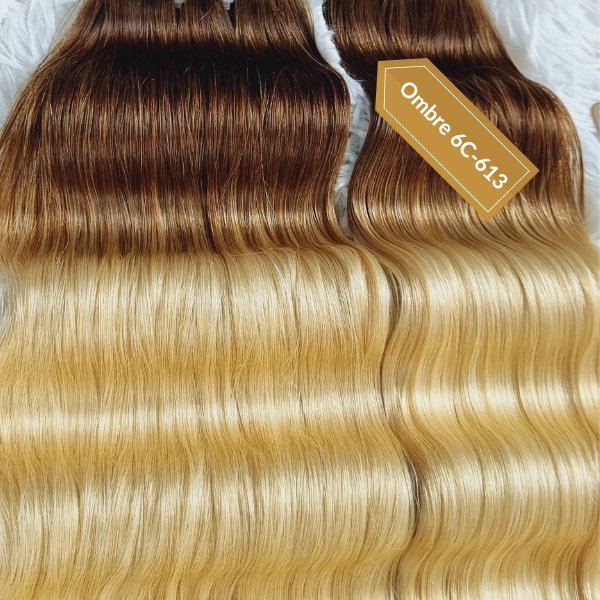 Virgin weave hair extensions ombre color - HALY HAIR