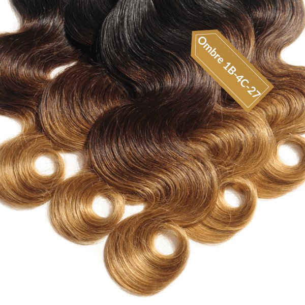 Virgin weave hair extensions ombre color - HALY HAIR