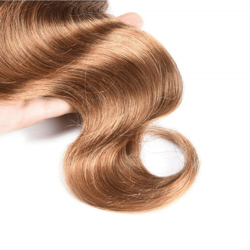 Virgin weft extensions medium blonde color hair - HALY HAIR