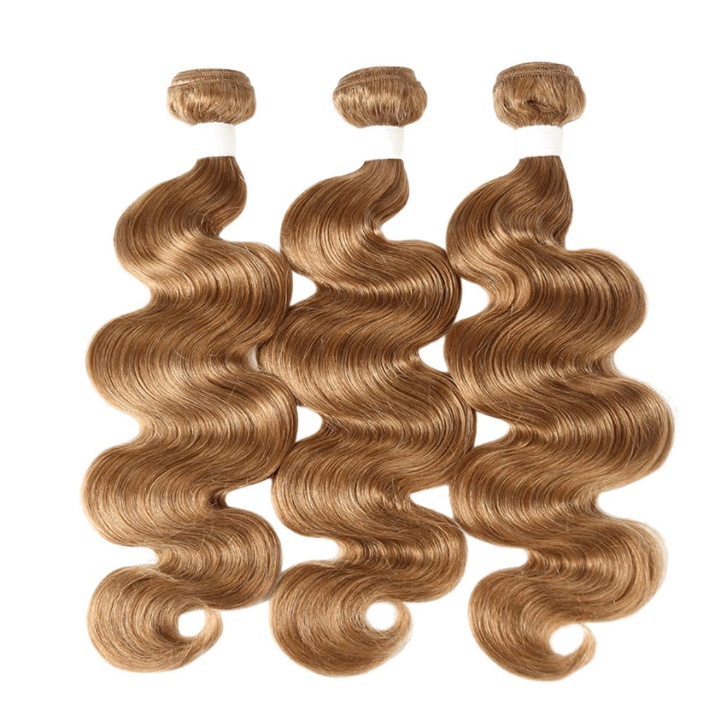 Virgin weft extensions medium blonde color hair - HALY HAIR