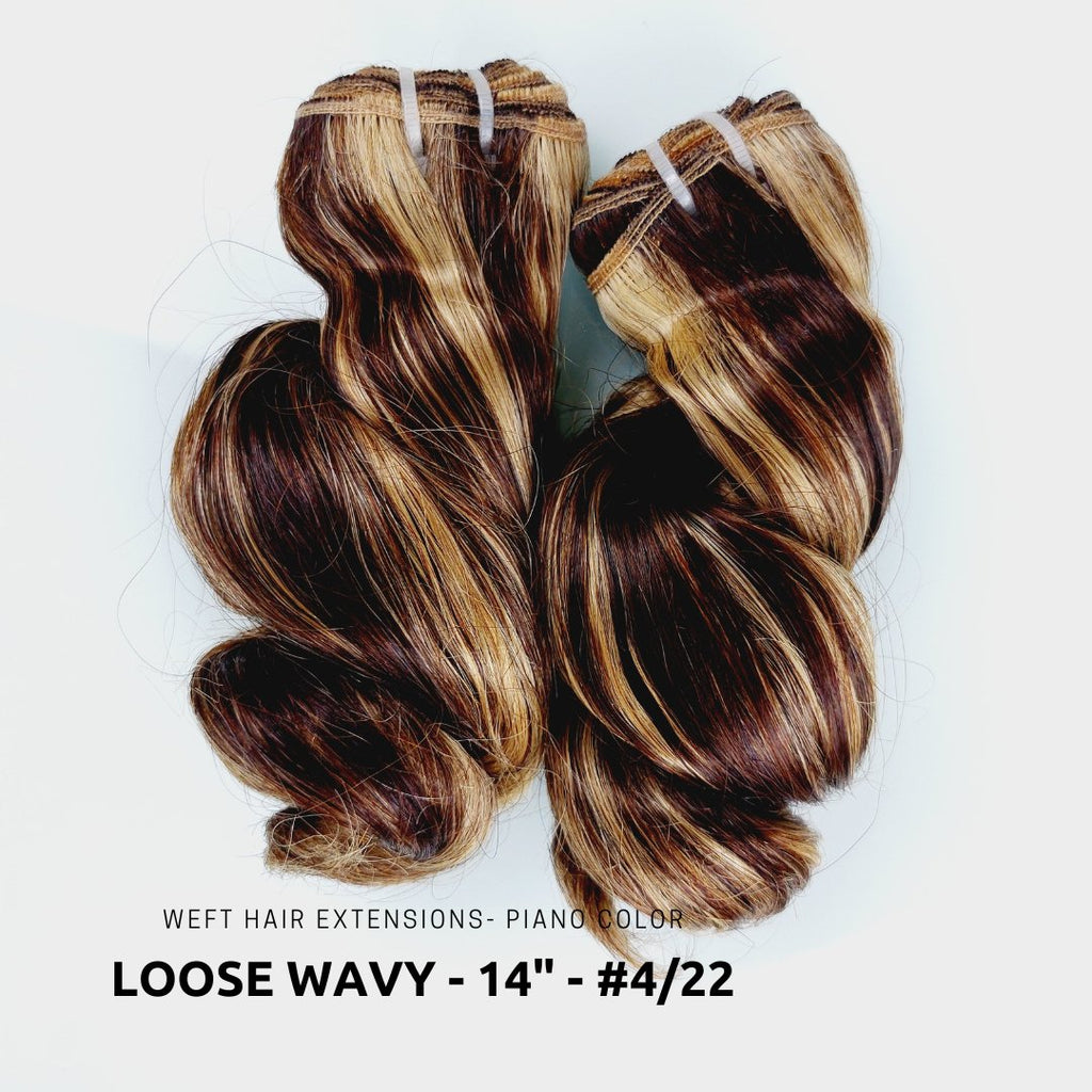 Weft hair extensions piano color - HALY HAIR