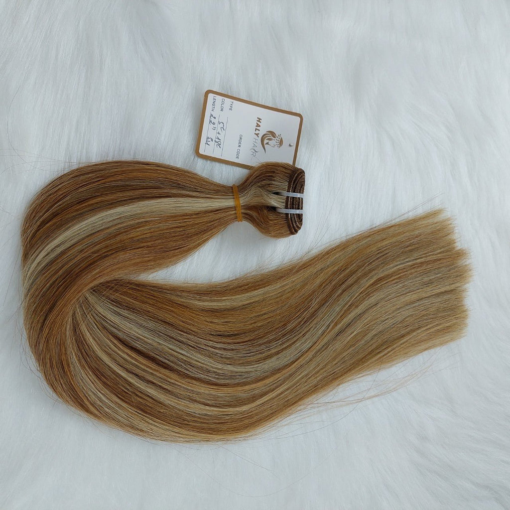 Weft hair extensions piano color - HALY HAIR