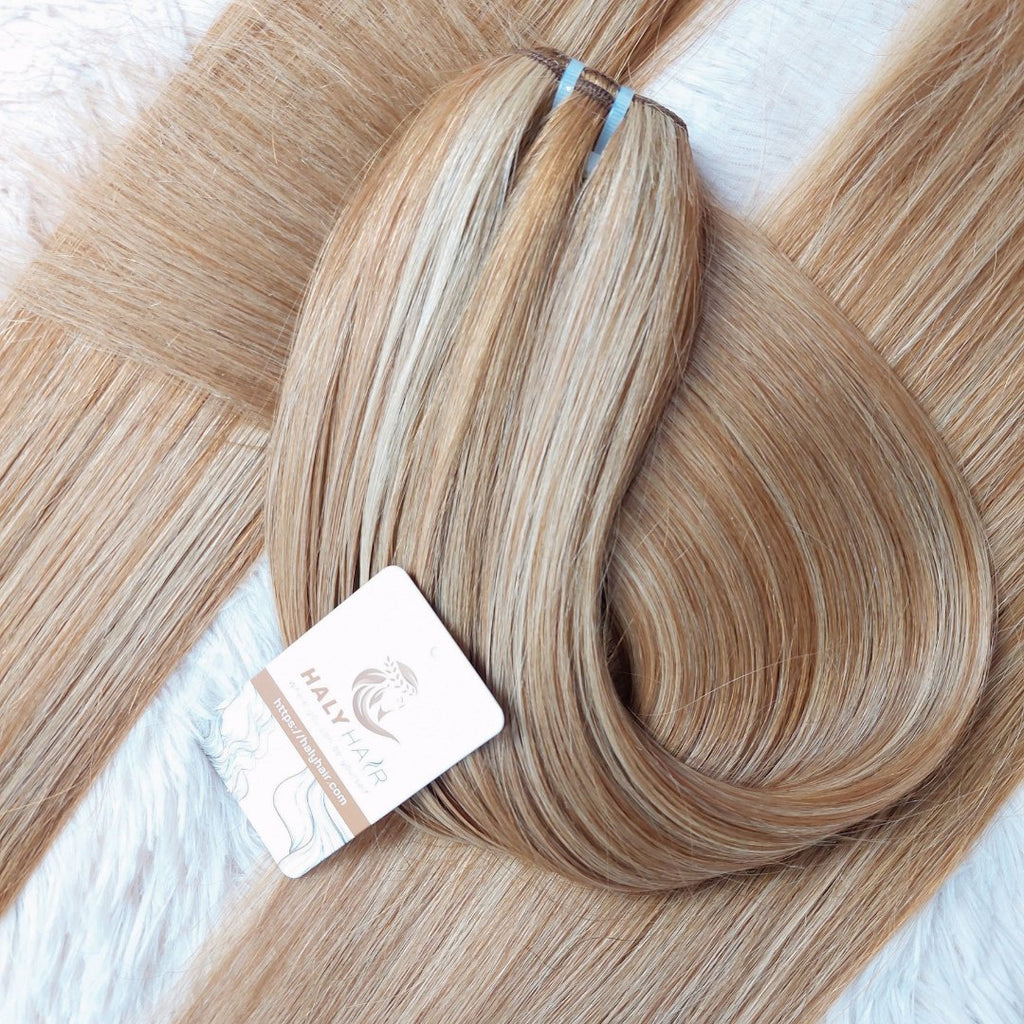 Weft hair extensions piano color - HALY HAIR