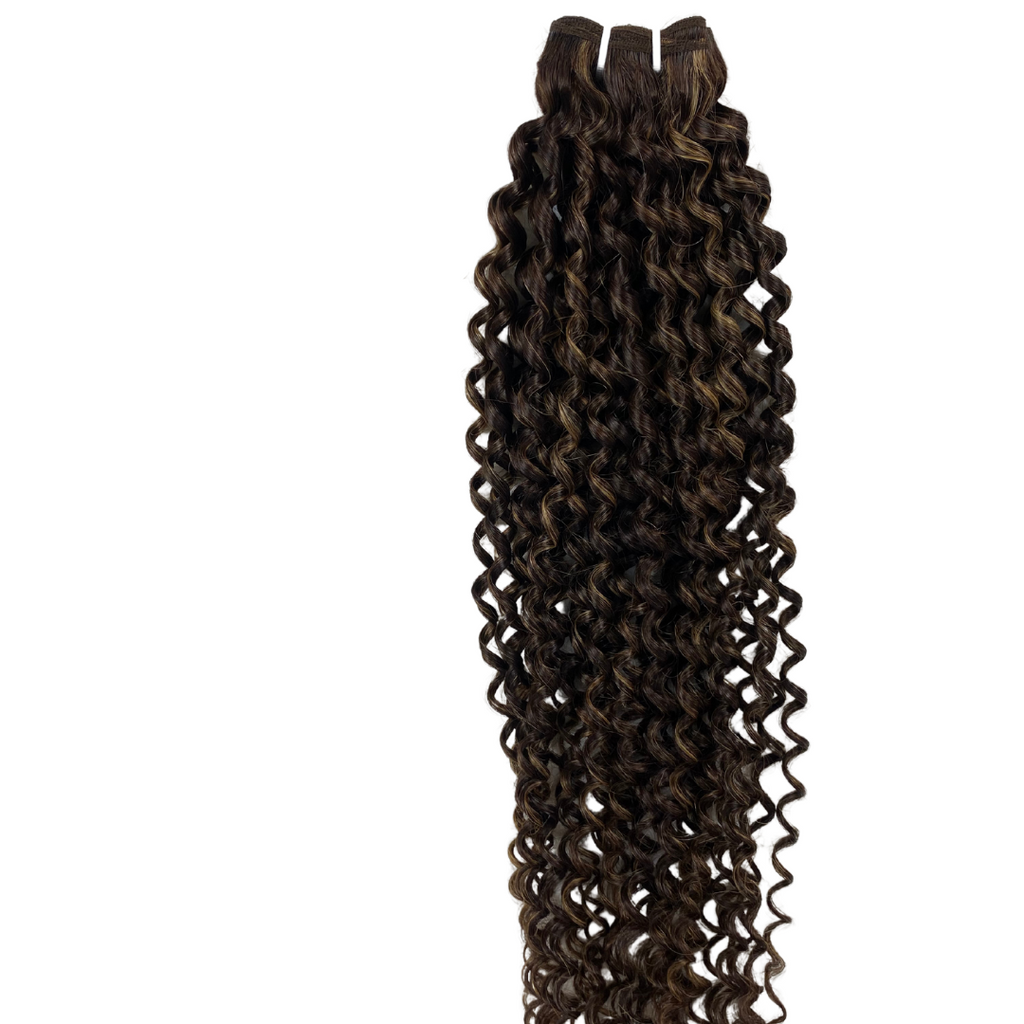 Virgin hair weft extensions piano color