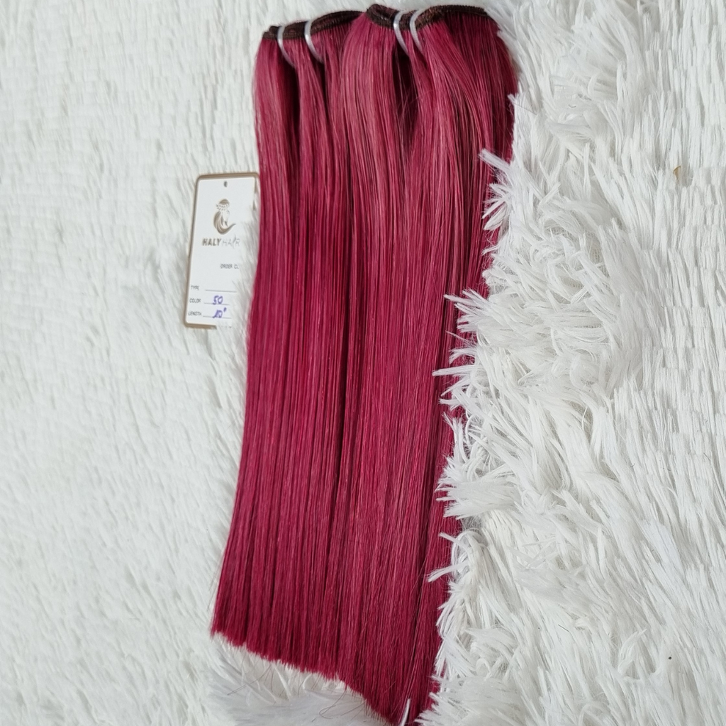 Virgin natural weft hair extensions brilliant color