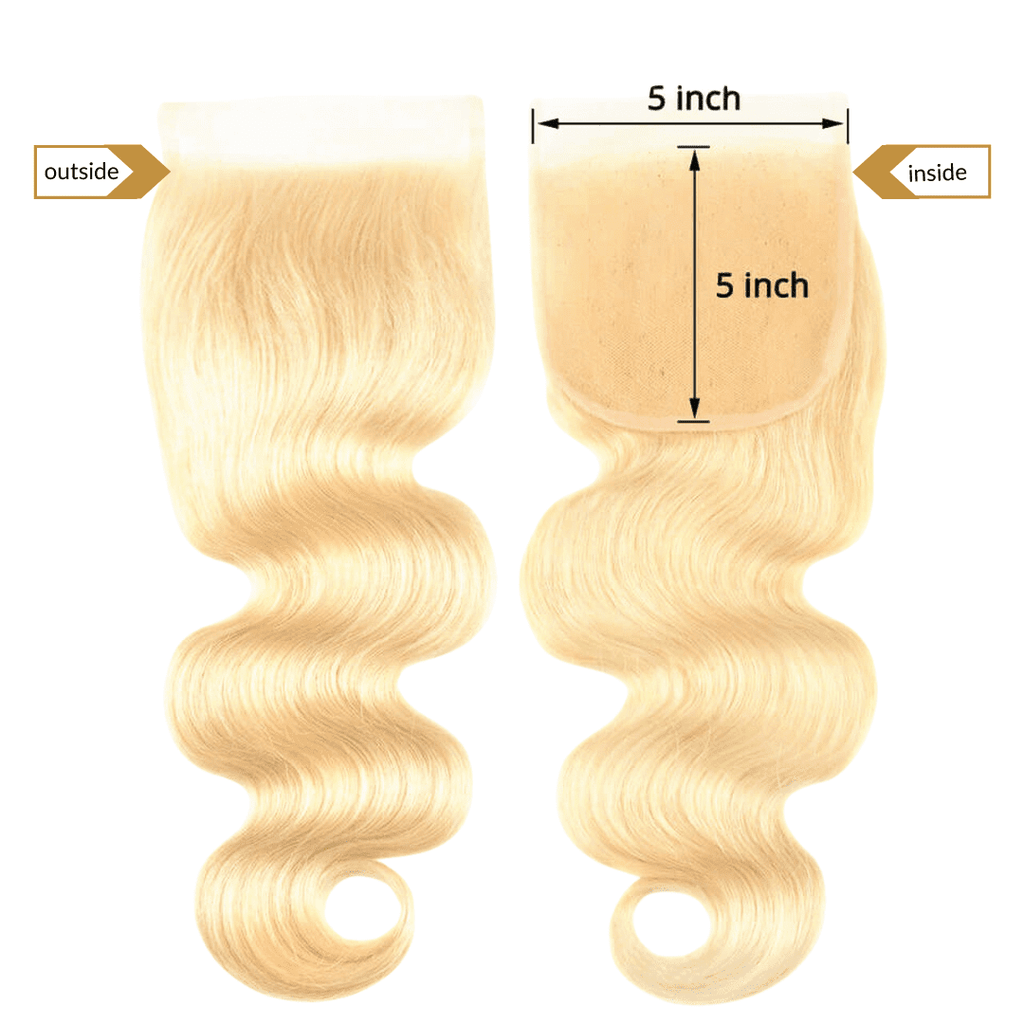 Light blonde lace closure - HALY HAIR
