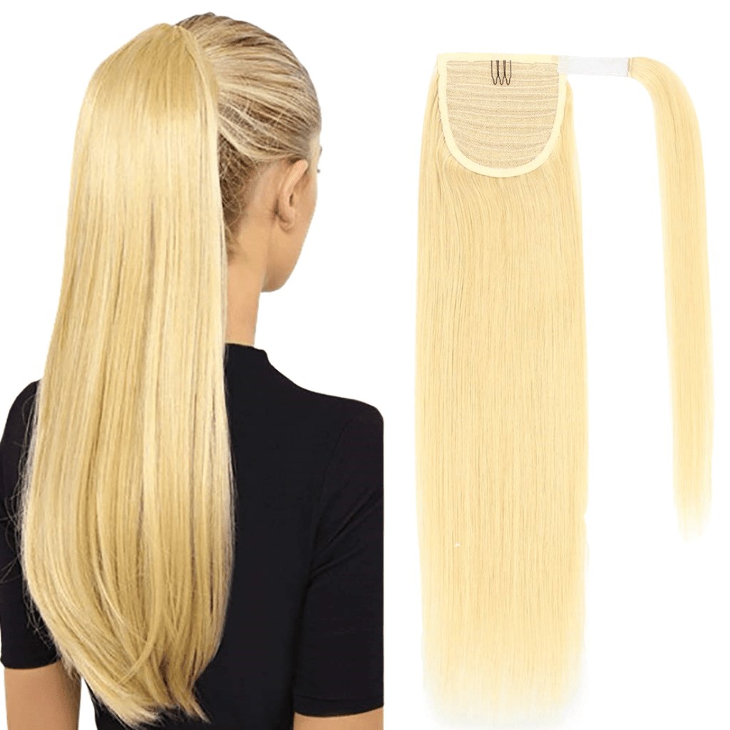 Light blonde ponytail hair extensions - HALY HAIR