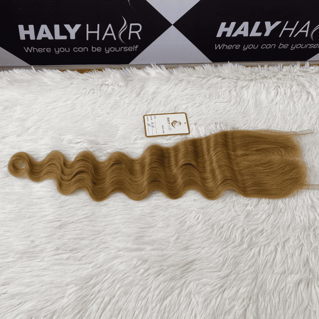 Medium blonde lace closure - Haly Hair
