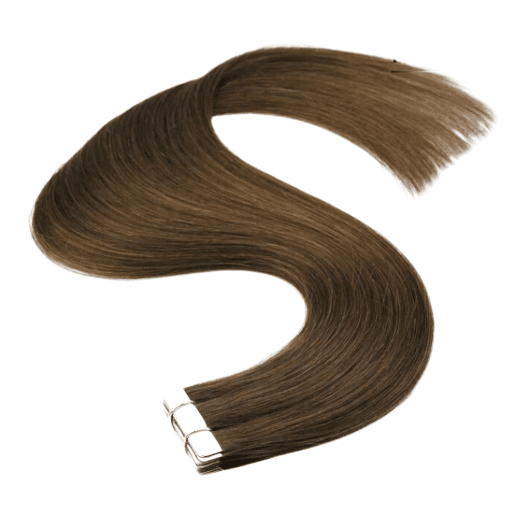 Tape in hair extensions dark brown color - HALY HAIR