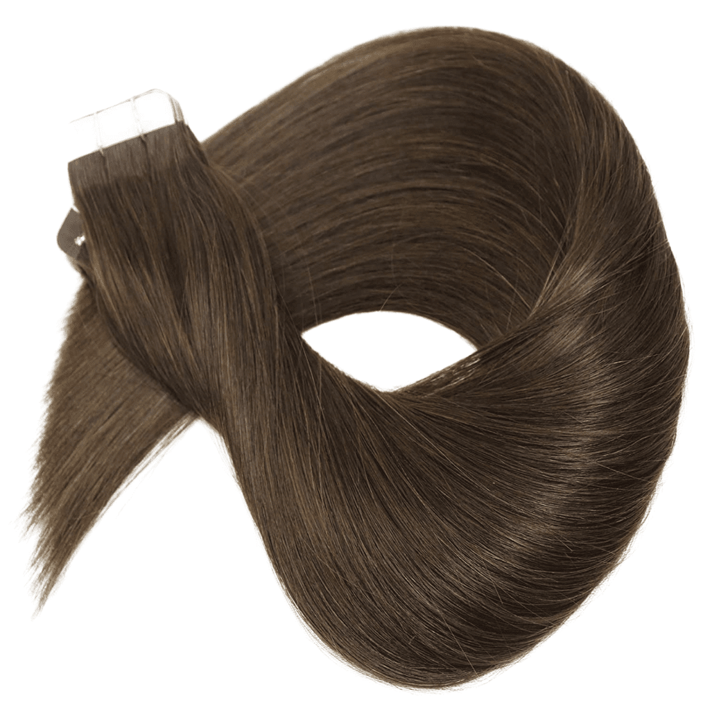 Tape in hair extensions dark brown color - HALY HAIR