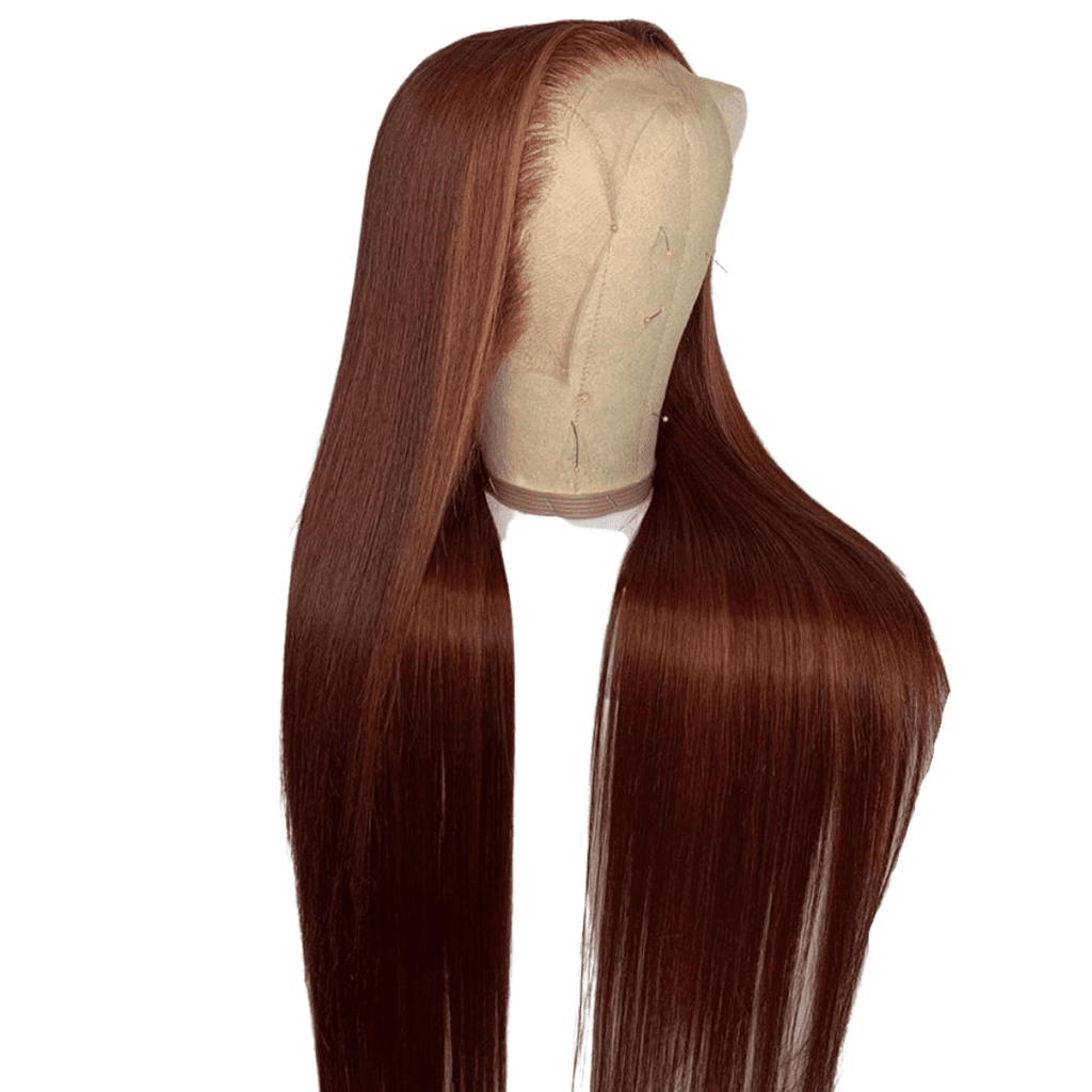 Human hair dark brown wigs