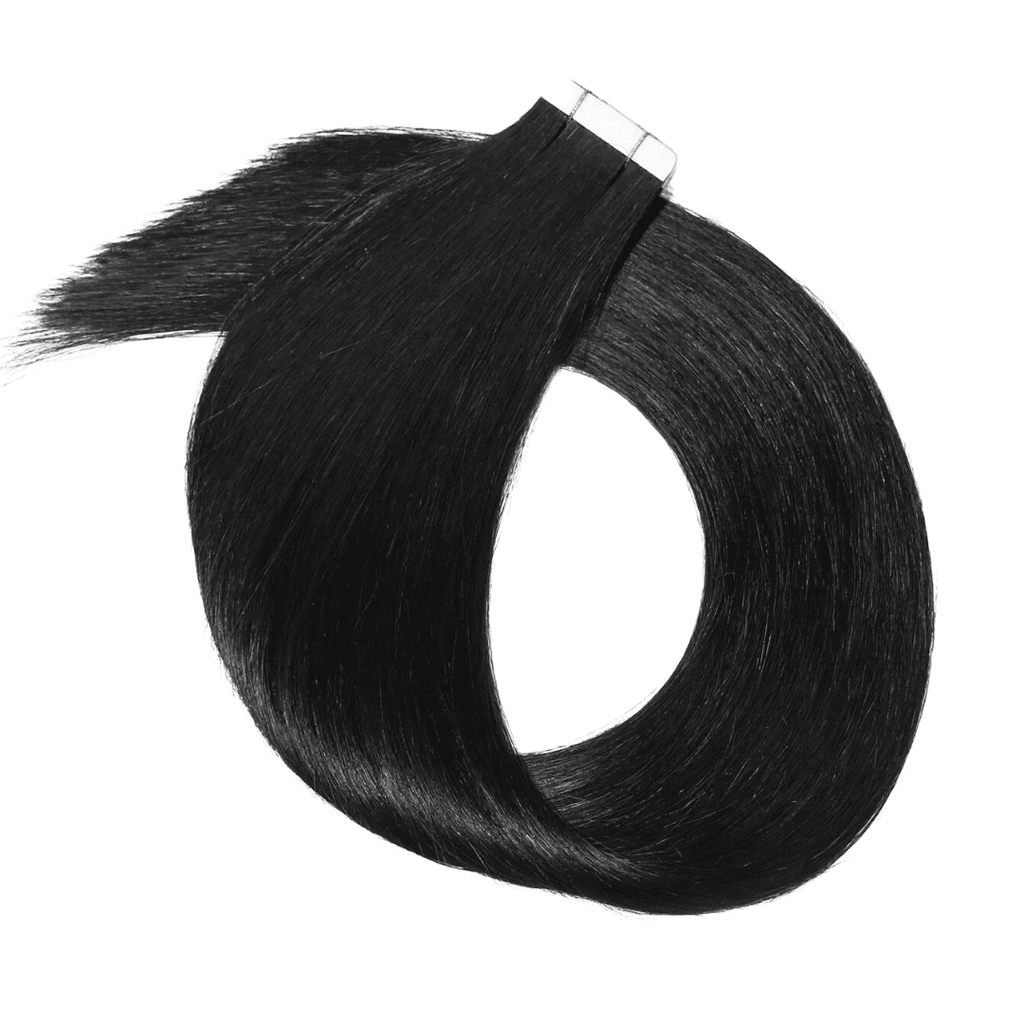 Tape hair extensions black color 3