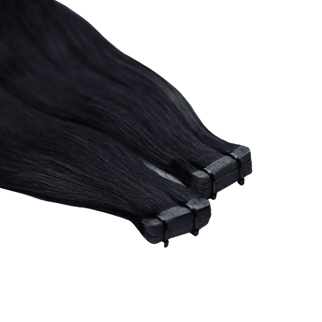Tape hair extensions black color 2